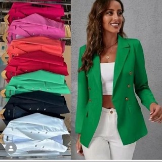 Blazer Alfaiataria feminino com botões Fake/ Blazer social alfaiataria / Blazer alfaiataria Boutique