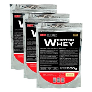 Kit 3x Whey Protein Concentrado em Blend Proteico 35% 500g - Proteínas de Qualidade e de Rápida Absorção- Bodybuilders