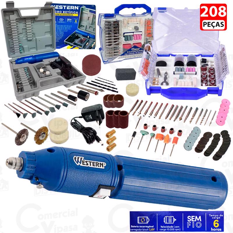 Kit Jogo De Ferramentas E Acessórios Para Micro Mini Retifica 208 Peças Profissional Artesanato em Oferta na Shopee