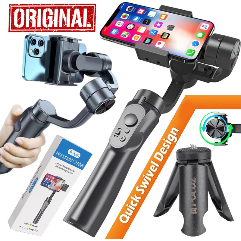 Steadicam Estabilizador de Imagem Gimbal Profissional Câmera Celular Vídeos Bluetooth Tripé Selfie 360 Graus Articulado