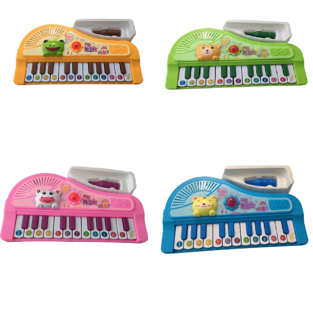 Piano teclado infantil bebe bichos musical moranguinho king toys