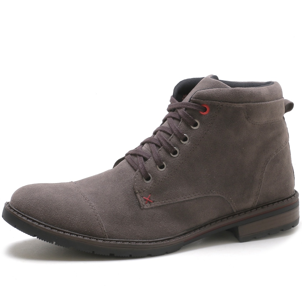 Bota fashion camurça marrom masculina