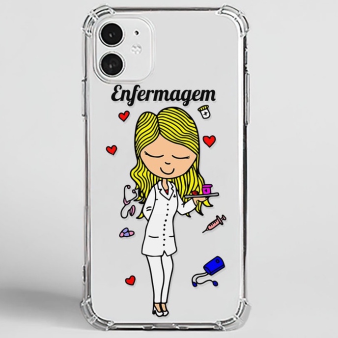 Capinha Capa Case Celular Personalizada Enfermagem Cód 847