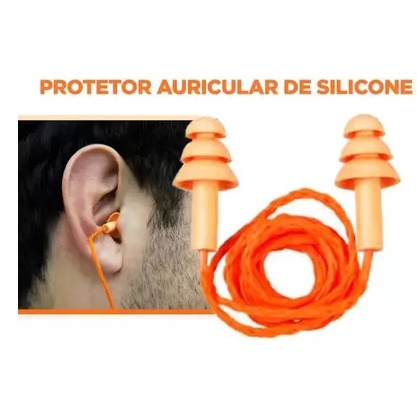 Protetor Auricular Auditivo Silicone Tipo Plug 14db Ca 18189