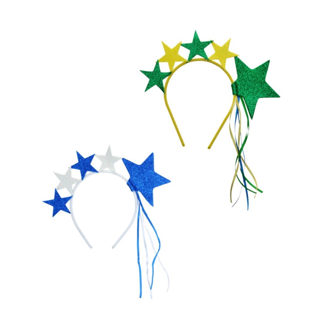Tiara Do Brasil Com Estrelas, Fitas E Cores Para Copa
