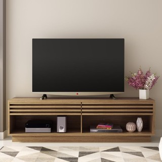 Rack TV 42" com 2 Gavetas Multimóveis CR45014 Natural em Oferta na Shopee