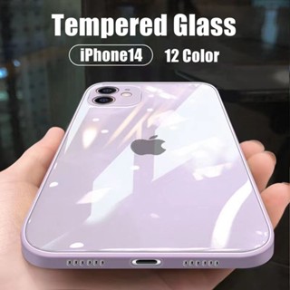 Caixa De Vidro Temperado Para iPhone 14 Pro MAX 11 12 13 14 PLUS Protetora De Câmera De Silicone Cobertura Completa