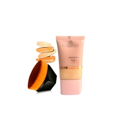 Kit Base Matte Alta Cobertura PhalleBeauty + Pincel Hexágono Para BB Cream/Blush Em Pó , Base QBM00804