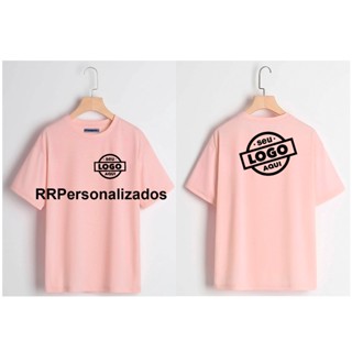 Camisa Camiseta Rosa Bebê Personalizada com Seu Logo 100% Poliéster, Camiseta Personalizada