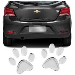Adesivo 3D Resinado Patinhas Cachorro Alto Relevo Carro Moto - RES3004 48E44E4D58E4