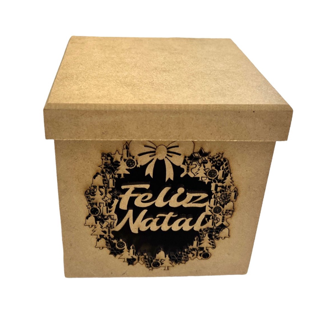 Caixa para mini panetone caixinha de mdf caixa porta panetone lembrancinha  de natal presente de natal criativo | Shopee Brasil