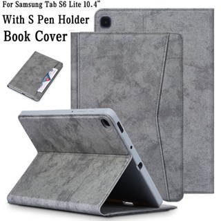 Capa Com Slot Para Caneta Smart Sleep Wake-up Para Samsung S6 Lite 10.4 Inch 2022 SM-P613 P619 2020 P610 P615 Tpu Soft Case Flip De Livro Ranhura Cartão Capa