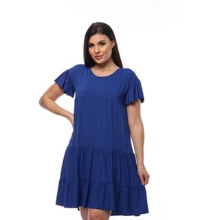 Vestidos Soltinhos Com Babado Básico De Malha Premium Barato