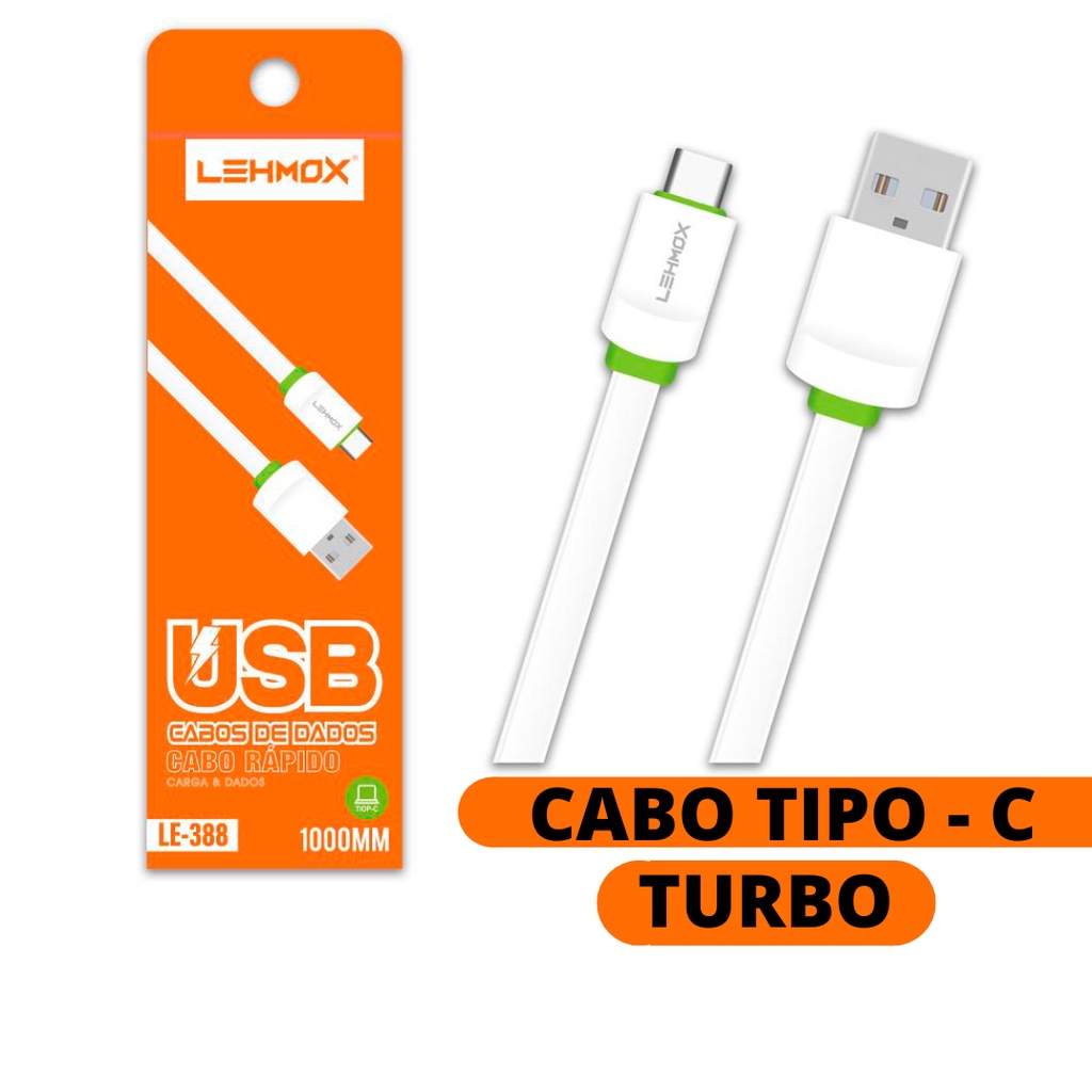 Cabo Carregador Turbo R Pido Refor Ad Lehmox Tipo C Branco