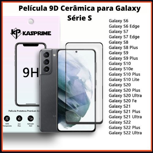 Película 9D Cerâmica flexível HD compatível com smartphone Samsung Galaxy Série S