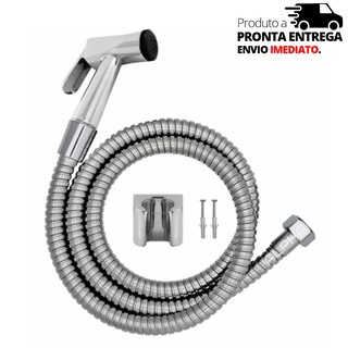 kit para ducha higiênica Mangueira flexível de 1,2 para Ducha Higiênica e Gatilho em Metal com suporte.