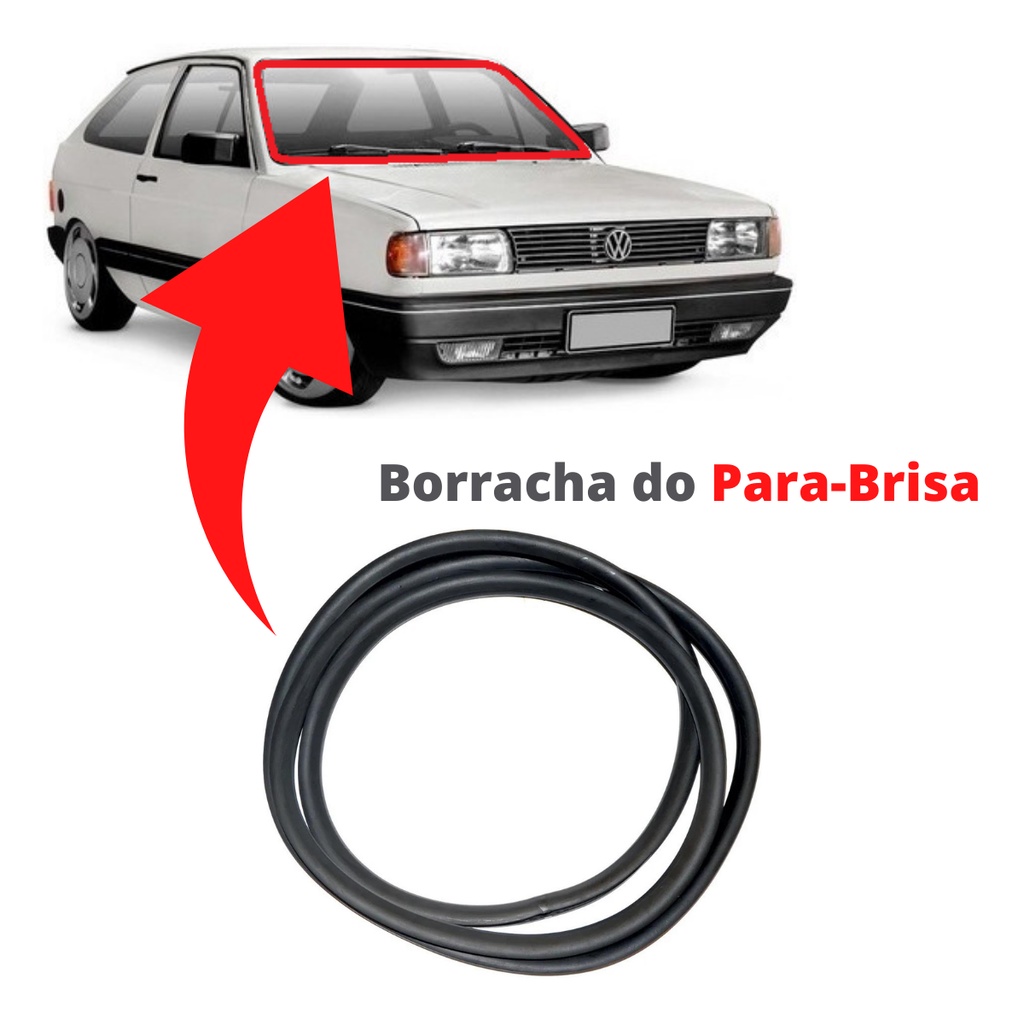 Borracha Do Parabrisa Vidro Dianteira Gol Quadrado Até 1997 em Oferta na Shopee
