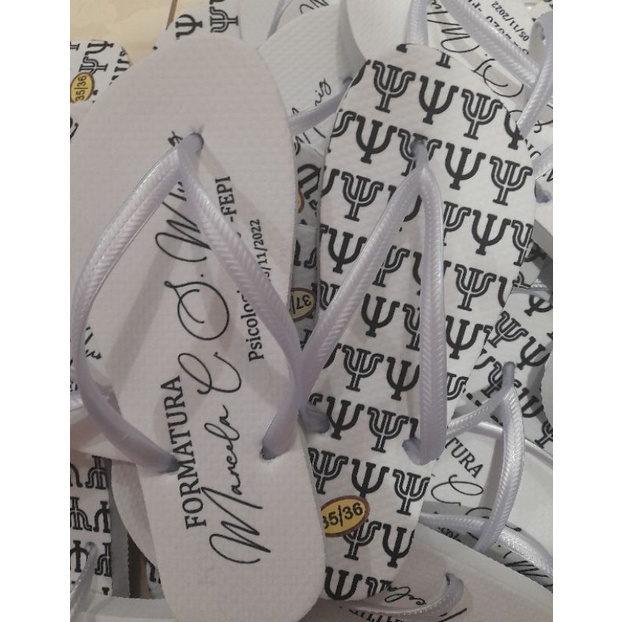 KIT CHINELOS PERSONALIZADOS PARA FORMATURA (10 PARES) em Oferta na Shopee