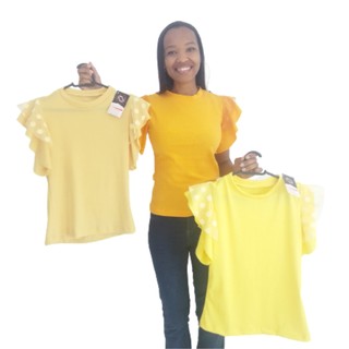 Blusa Blusinha Feminina Plus Size Manga Curta Tule Poa Bolinha Bufante adulto veste ate o  44