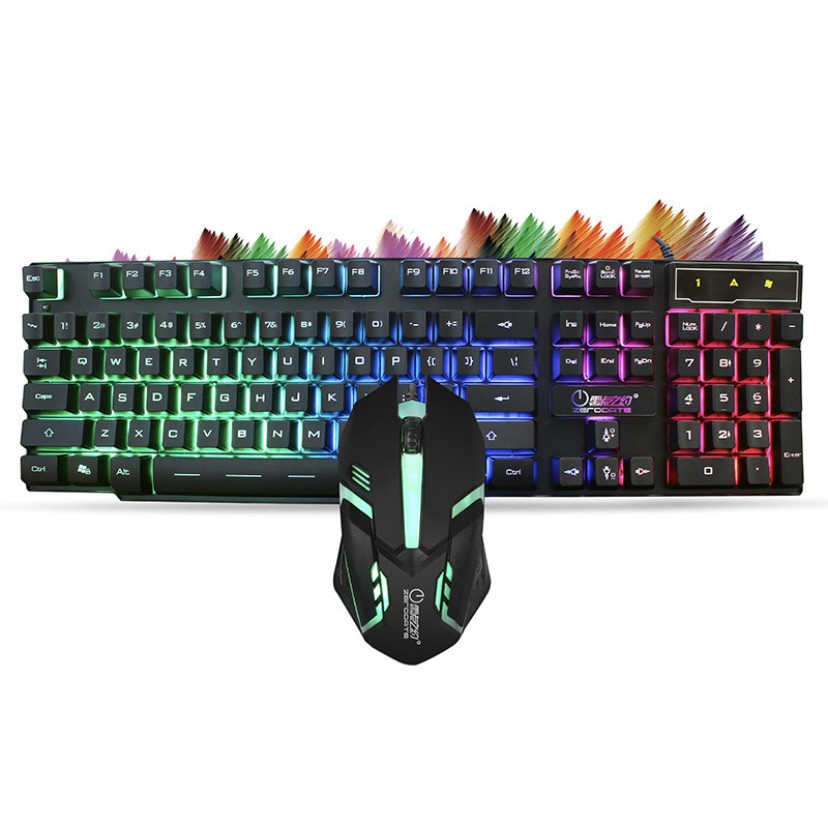 Kit Teclado + Mouse Gamer Com Foi Banson Tech TECLADO E MOUSE RETROILUMINADO USB LED PC