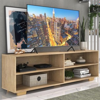 Rack para TV 75" com Pés Jazz Multimóveis MP1018 Rustic/Natural em Oferta na Shopee