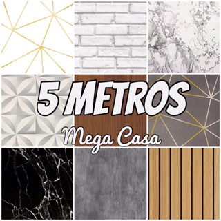 Papel de Parede 3D 5 METROS x 45CM Adesivo Autocolante Decorado