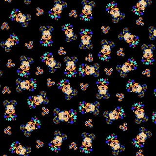 Tecido Microfibra Estampa Digital 50cmX1,50 - Mickey autismo