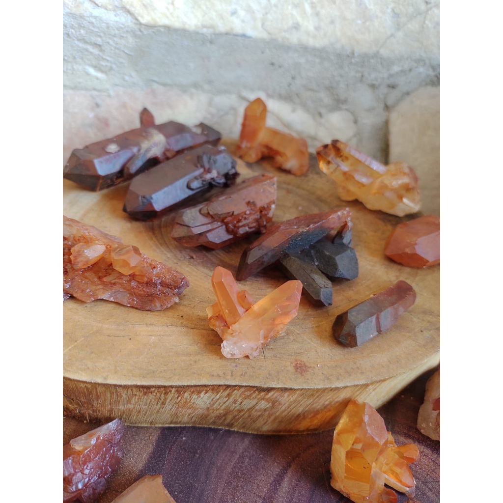 Drusa ou Ponta Natural de Quartzo Tangerina