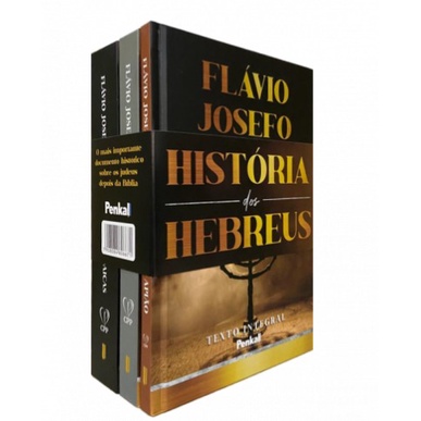 Box com 3 Livros A História dos Hebreus | Capa Dura | Flávio Josefo