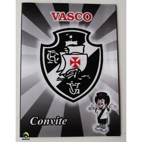 Convite Aniversario Vasco da Gama (30 convites)