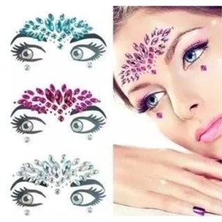 Adesivo De Rosto E Seios Para Carnaval Adulto  Maquiagem Artistica