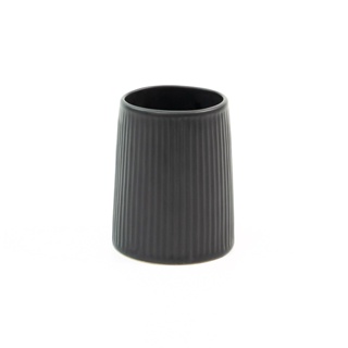 Porta objetos de cerâmica listras preto - OIKOS em Oferta na Shopee