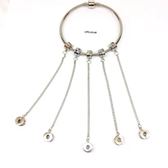 Trava de segurança click strass/ corrente/ brilho/ brilhante/ pega ladrão/ para pulseiras de berloques