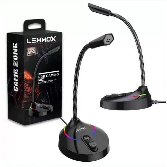 Microfone Gamer De Mesa RGB P GT GK Lehmox Shopee Brasil