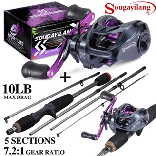 Conjunto Completo De Vara De Pesca Sougayilang E Carretel 1.70M/5.5FT Com Relação Engrenagem 7.2 : 1 Isca { 10KG } em Oferta na Shopee