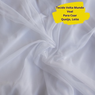 Tecido Volta ao Mundo Voal Para Coar Leite Queijo Suco Tinta em Oferta na Shopee