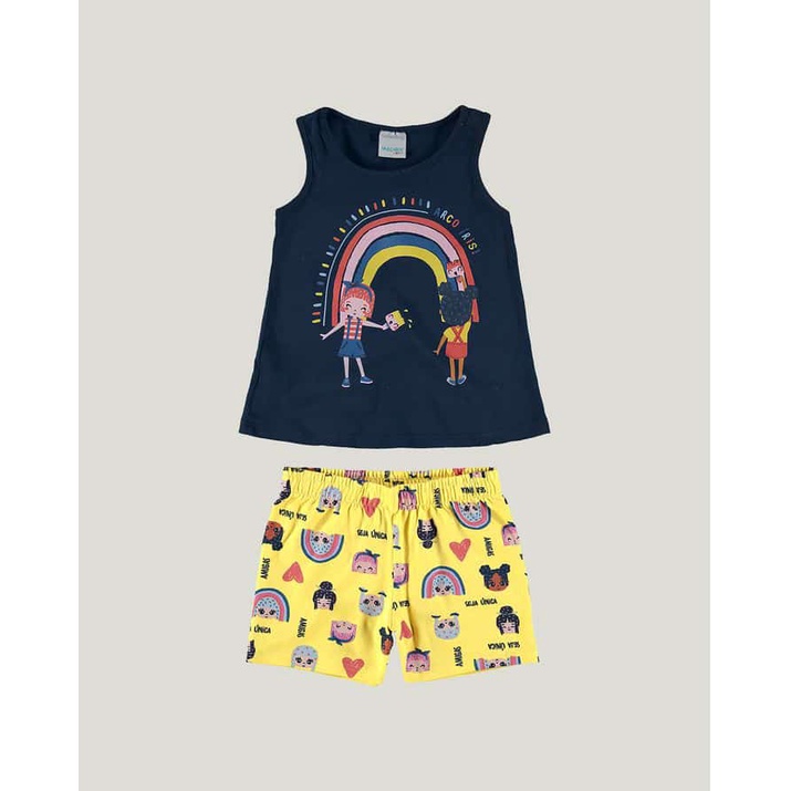 Conjunto Infantil Menina Blusa e Short Malwee 97176