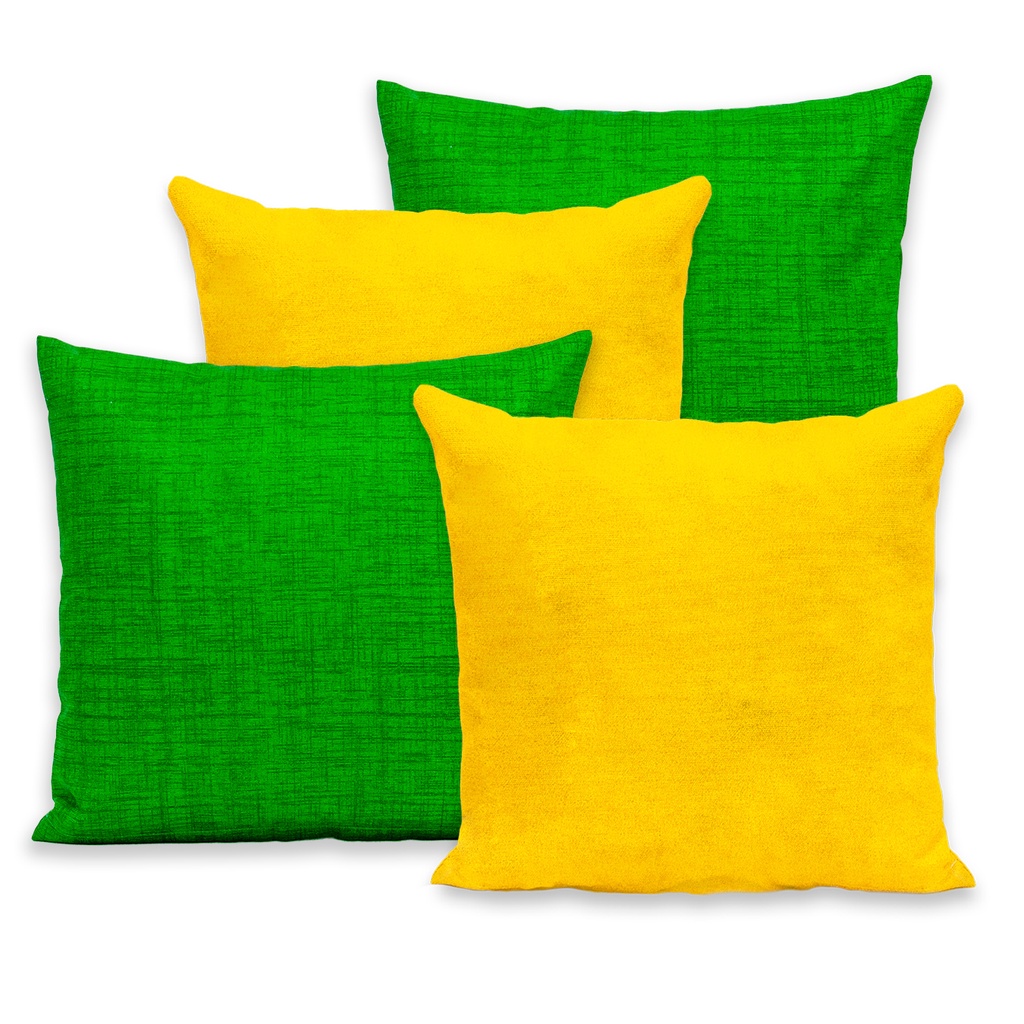 Kit Capas de Almofadas 40x40cm Copa do Mundo 2026 c/ Zíper seleção brasileira