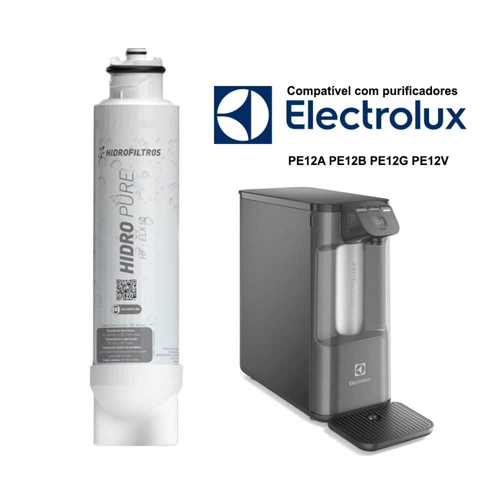 Refil Filtro Compatível Purificador Electrolux Pe12a Pe12b Pe12g Pe12v