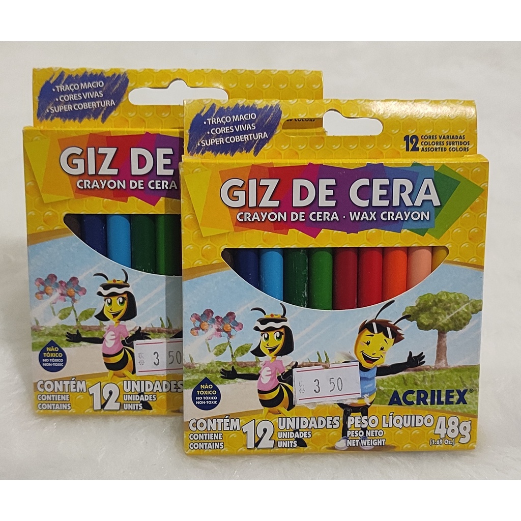 Giz de cera acrilex 12 unidades