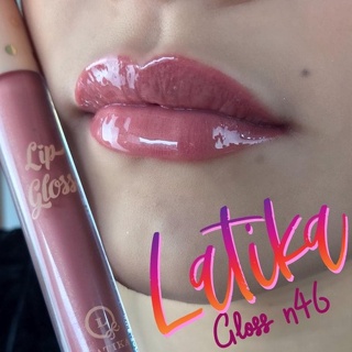 Batom Líquido Lip Gloss Latika n°46 em Oferta na Shopee