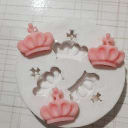 Molde c 3 cavidades mini coroas aplique - Cris  Artesdecor