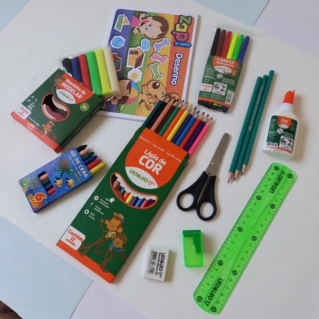 Kit Material Escolar Infantil 39 itens sortidos
