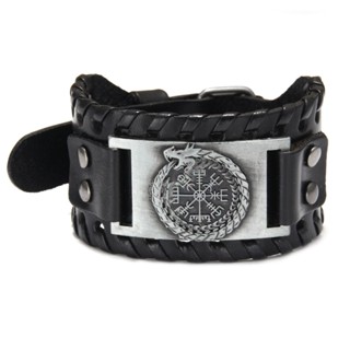 Pulseira De Dragão Chinês De Couro Vintage Nórdico Chinesa Tamanho De Jóias : (19CM ~ 21CM)