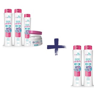 Combo Capilar Quero Cachos Mahair ( Kit 4 itens + Shampoo e Condicionador )