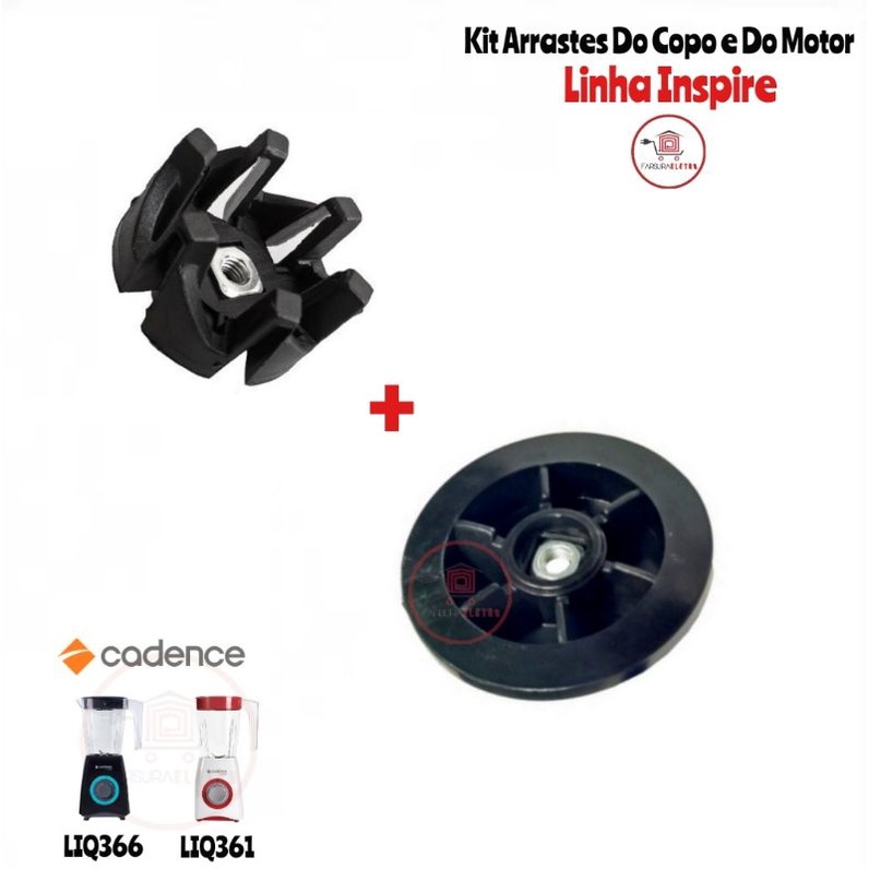 Arraste do Copo e do Motor para Liquidificador Cadence Inspire LIQ361 E LIQ366