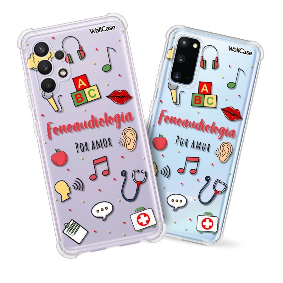 Capinha de Celular Cp19 Profissão Fonoaudiologia Para Galaxy A03 A04 A14 A31 A32 A33 A34 A53 A54 A72 A73 S23 S24 Fe Plus