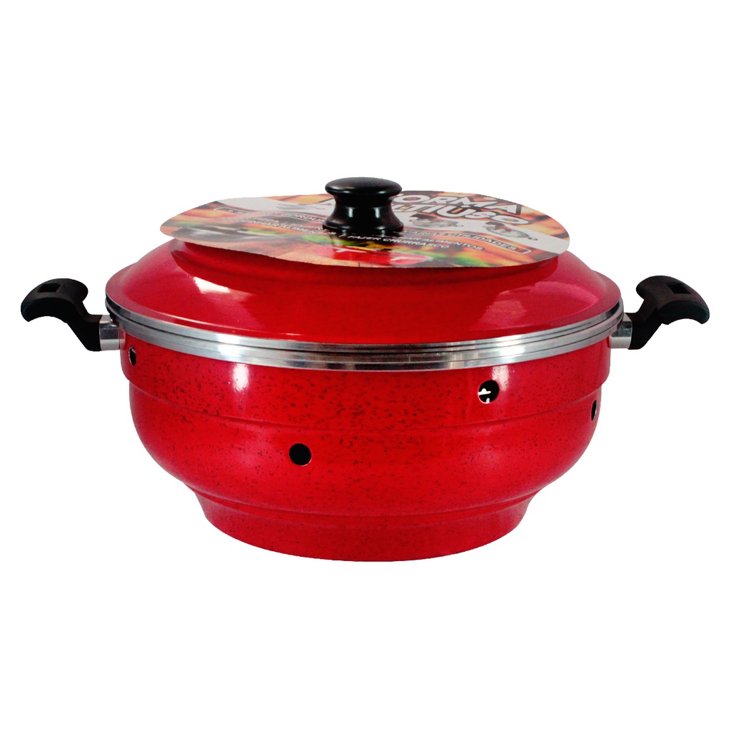 Churrasqueira Vigorosa Multiuso Grill Para Fogão (Vermelho Pintinha)