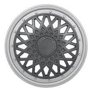 Jogo De Calota Bbs Aro 15 Grafite/prata Serve Em Gm,ford,fiat,volks,renault,citroen