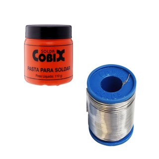 Kit Soldagem Cobix Solda Azul 250g com Pasta de Solda 110g em Oferta na Shopee
